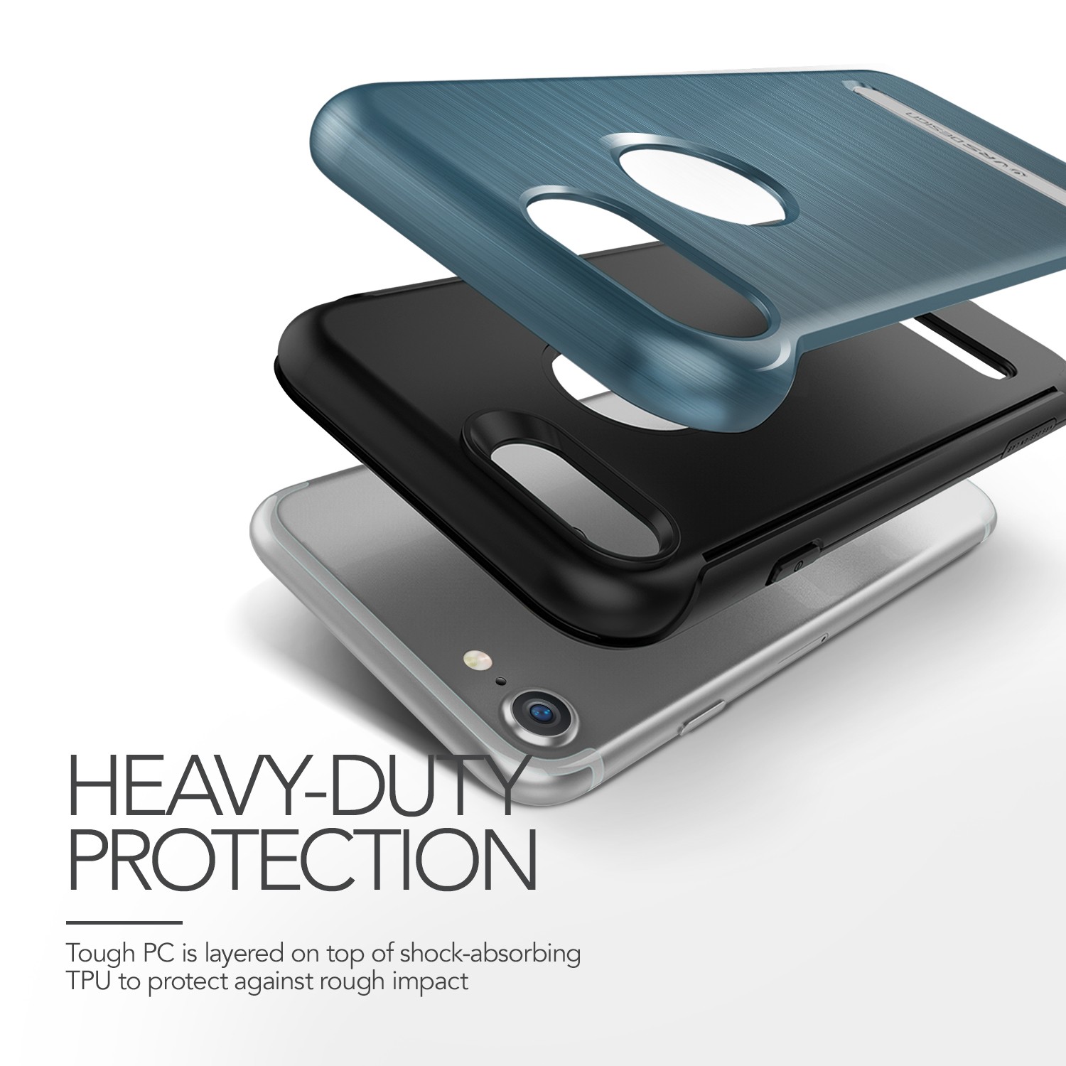 vrsdesign cover for iphone 7 duo guard steel blue