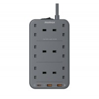 Momax One Plug PD 20W 6-Outlet Power Strip - Grey