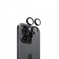 Eltoro Individual Ar Metal Rings Camera Lens Protector for iPhone 15 Pro/15 Pro Max - Black
