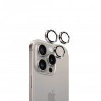 Eltoro Individual Ar Metal Rings Camera Lens Protector for iPhone 15 Pro/15 Pro Max - Natural Titanium