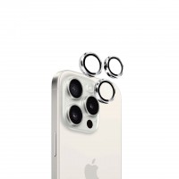 Eltoro Individual Ar Metal Rings Camera Lens Protector for iPhone 15 Pro/15 Pro Max - White