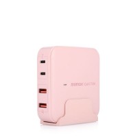 Momax ONE PLUG PD70W GaN 4-Port Desktop Charger (UK) PINK