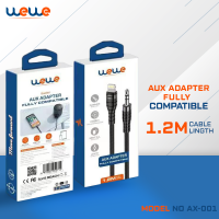 WEWE AUX ADAPTER LIGHTING 1.2M BLACK