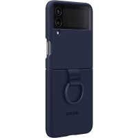 Samsung Flip 4 Silicone Cover with Ring - Navy