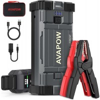 AVAPOW Car Battery Jump Starter 3000A Peak, Jumpstart with Force Start Function, Portable Starters for Up to 8L Gas 8L Diesel Engine with Booster Function,12V Lithium Jump Charger Pack Box