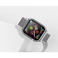 USAMS  Apple Watch 4 Nylon Loop Strap 44mm silver