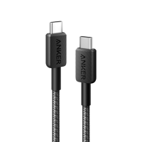 Anker 322 USB-C to USB-C Cable 60W Braided (1.8m/6ft) -Black