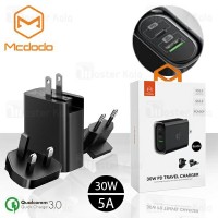 mcdodo balance series 30w PD + QC3.0 charger (US,UK,EU) plug black 