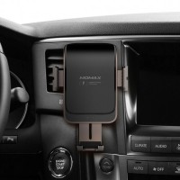 MOMAX Q.Mount Infrared Sensor Clamping Wireless Charging Car Mount Black