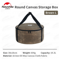 Naturehike Round camping storage box 19.3L Brown / L
