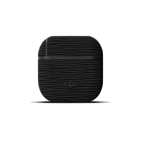 kajsa Jacket Genuine Leather Wave Pattern AirPods Black