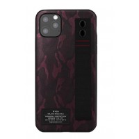 Kajsa Outdoor Collection Camo Satin Straps iPhone 11 Pro Max case Wine