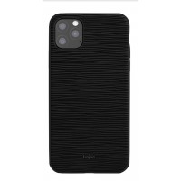 Kajsa Genuine Leather Wave Pattern iPhone 11 Pro case Black