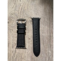 Kajsa Genuine Leather Saffiano Pattern Watch Band for Apple - 42/44 mm Black