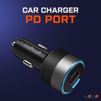 wewe car charger 84w 2typ-c 1usb black