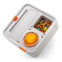 CouchConsole Cup Holder with Phone Stand Tray (Dark Orange)
