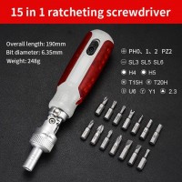 14 pcs in one multifunctional integration screwdriver red