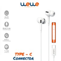 wewe  stereo earphone type-c 1.1 m white