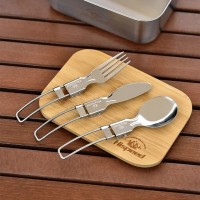 HISPEED 3IN1 Ultra Lightweight Knife Fork and Spoon Set Camping