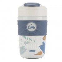 HOAOR okadi stainless steel thermos tea mug white 400ml