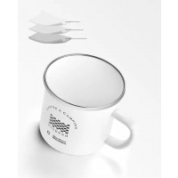 HISPEED Portable Camping Enamel Mugs 304 Stainless Steel 350ml Sublimation Enamel Camp Mug