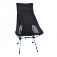 HISPEED Aluminum Alloy Folding Camping Moon Chairs L sizer blue