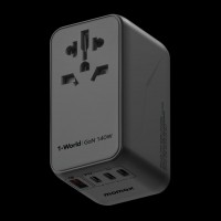 momax 140W 4-Port Travel Adaptor (Black)