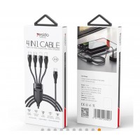 Yesido CA110 4in1 Type-C to Dual Type-C + Dual Lightning Charging Cable 1.2 M (6711)