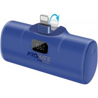 PROMATE FAST CHARGING POWERBANK IN-BUILT LIGHTNING CONNECTOR 5000MAH BLUE (10618)