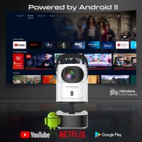 PROMATE 4K ULTRA HD Wireless LED Projector built-in speaker& monopod stand(10681)