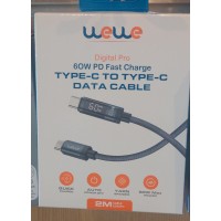 WEWE TYPE-C TO TYPE-C  DATA DISPLAY CABLE 2M(75223)