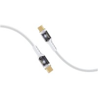 PROMATE High Tensile Transparent USB-C Cable with LED Light 100 w pd 2m White(106100)
