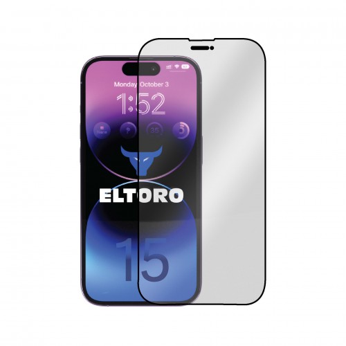 Eltoro Double Strong CF Screen Protector for iPhone 15 - Clear/Black