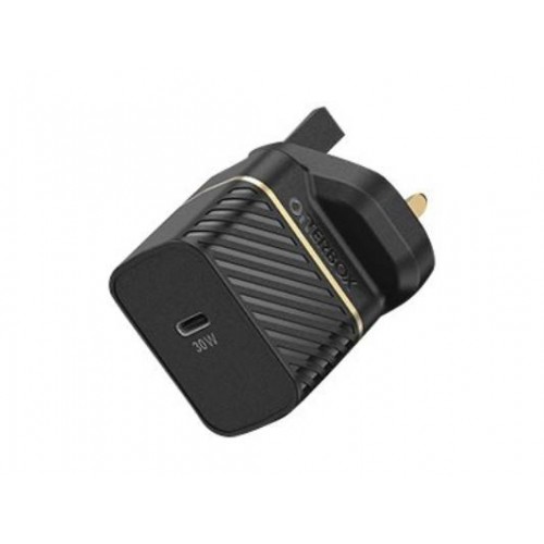 OtterBox UK Wall Charger 30W GaN – 1X USB-C 30W USB-PD (Black)