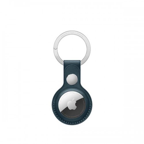 WiWU Leather Key Ring for Airtag blue