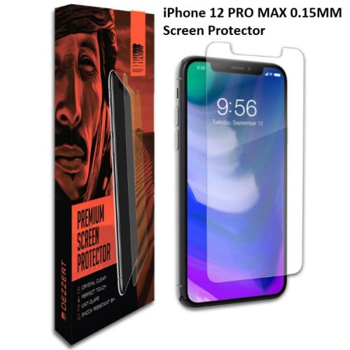 dezzert iphone 12 pro max clear tempered glass screen protector 