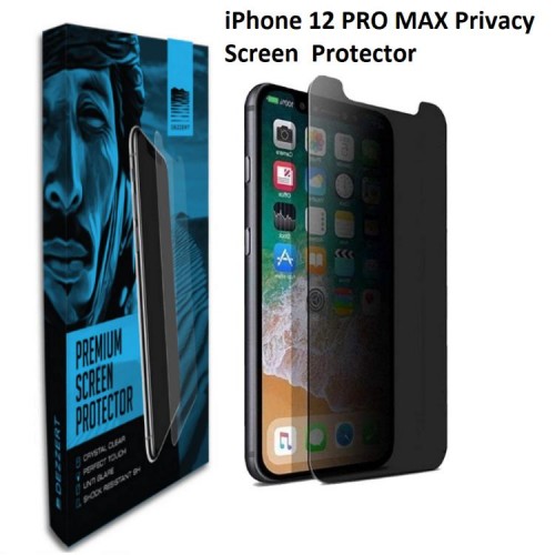 dezzert iphone 12 pro max privacy tempered glass screen protector 