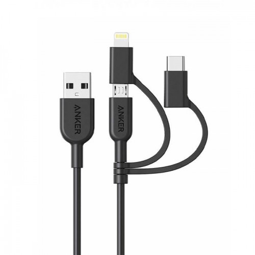 Anker PowerLine II 3-in-1 (0.9m) C89 - Black