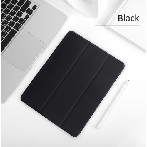 USAMS Leather Protective Cover for iPad Pro 2020 --Winto Series 12 inches Black