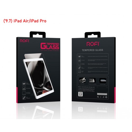 ROFI. Tempered Glass 2.5D Clear (Tablet) iPad Air/iPad Pro (9.7') Clear 