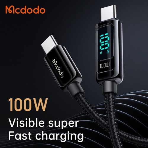 Mcdodo Digital Pro Type C to Type C Data Cable 1.2m – Black 