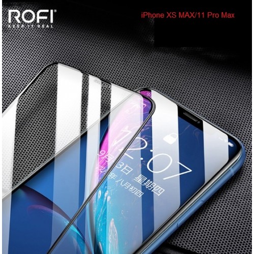 ROFI. 2.5D Full Cover Glass (2in1) iPhone XS MAX/11 Pro Max Black 