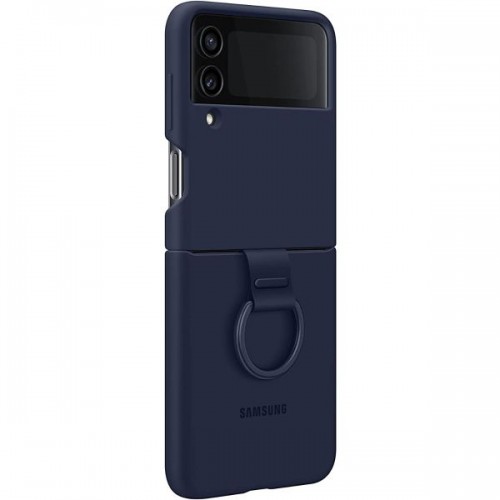 Samsung Flip 4 Silicone Cover with Ring - Navy