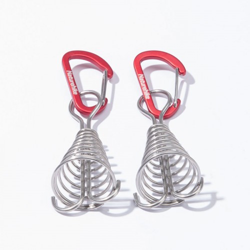 Naturehike lightweight fishbone floor spring nail red-Hook type