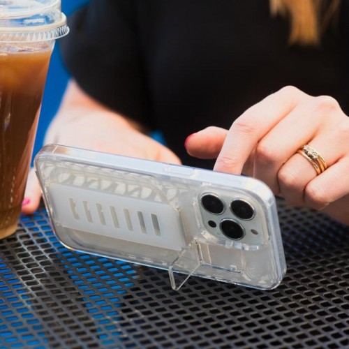Grip2U Boost Case With Kickstand For iP13 ProMax Clear