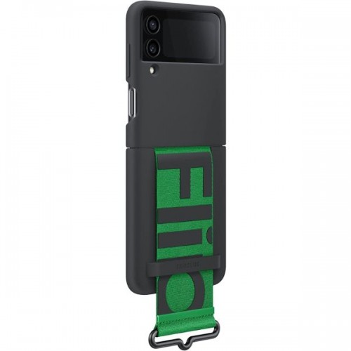 Samsung Flip 4 Silicone Cover with Strap - Black 