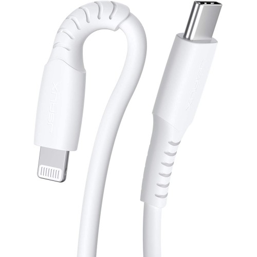 JSAUX PURE SERIES CABLE – MFI USB C TO LIGHTNING FAST CHARGING CABLE , 1.2M WHITE