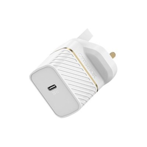 OtterBox UK Wall Charger 30W GaN – 1X USB-C 30W USB-PD (White)