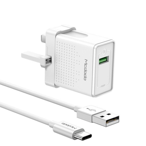 mcdodo kinetic energy series QC3.0 charger set (UK) white 