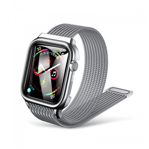 USAMS Apple watch 4 Magnetic Loop strap 44mm silver